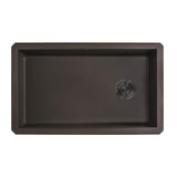 Ruvati 32 x 19 inch epiGranite Undermount Granite Composite Single Bowl Kitchen Sink - Espresso Brown - RVG2033ES