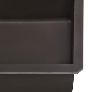 Ruvati 32 x 19 inch epiGranite Undermount Granite Composite Single Bowl Kitchen Sink - Espresso Brown - RVG2033ES