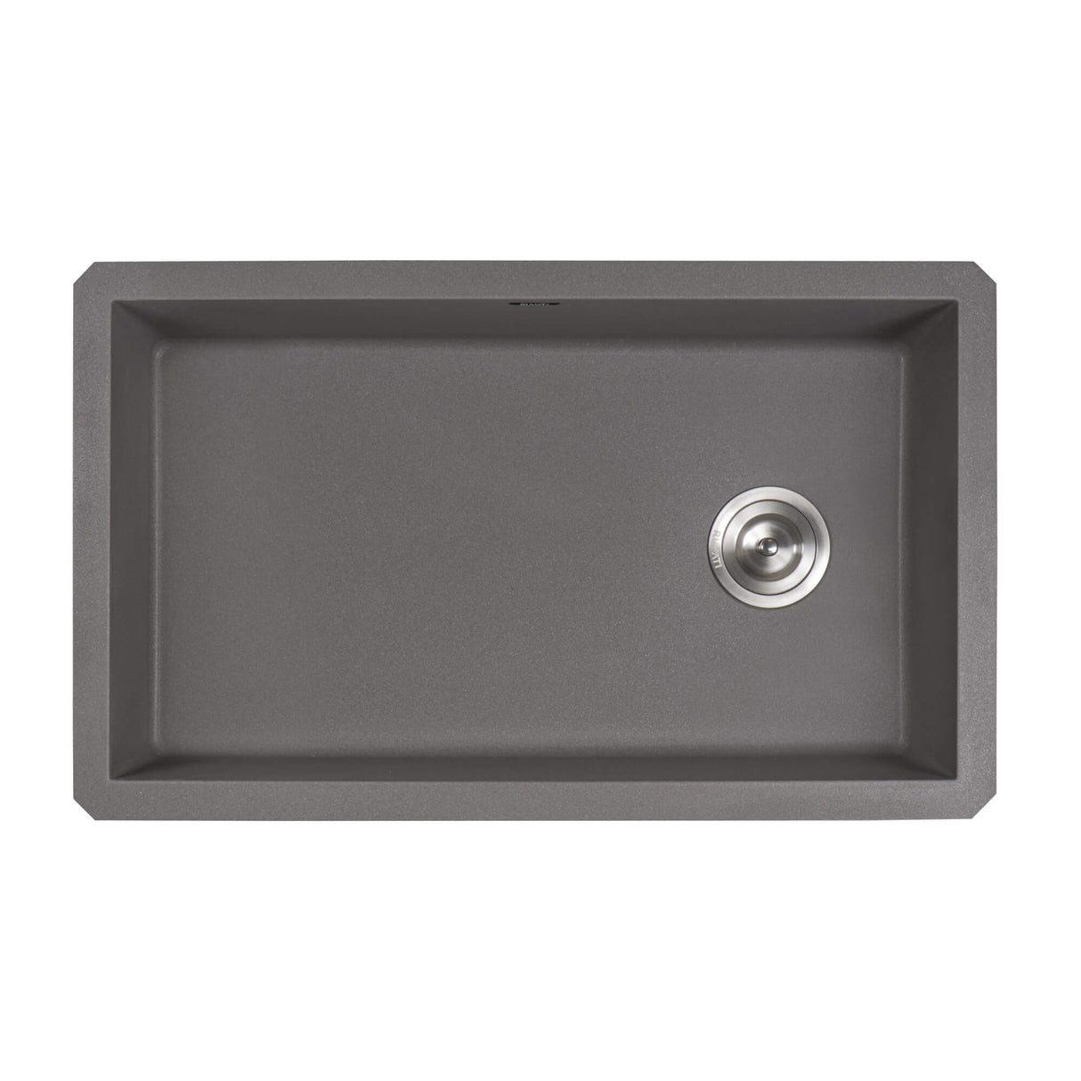 Ruvati 32 x 19 inch epiGranite Undermount Granite Composite Single Bowl Kitchen Sink - Silver Gray - RVG2033GR