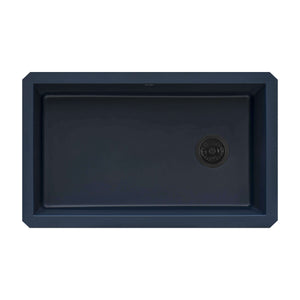 Ruvati 32 x 19 inch epiGranite Undermount Granite Composite Single Bowl Kitchen Sink -  Catalina Blue   - RVG2033LU