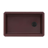 Ruvati 32 x 19 inch epiGranite Undermount Granite Composite Single Bowl Kitchen Sink - Carnelian Red - RVG2033RD