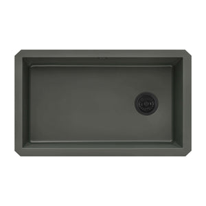 Ruvati 32 x 19 inch epiGranite Undermount Granite Composite Single Bowl Kitchen Sink - Juniper Green - RVG2033RN