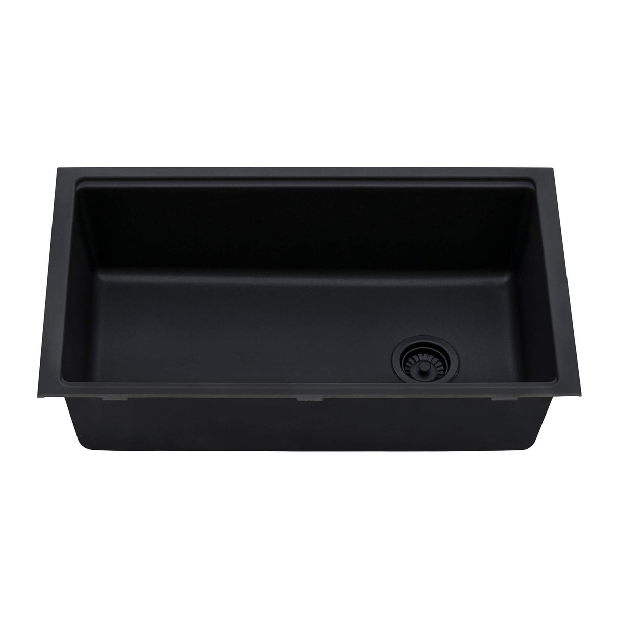 Ruvati 33-inch Undermount Workstation Granite Composite Kitchen Sink Matte Black - RVG2302BK