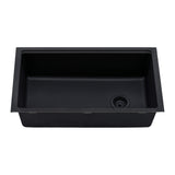 Ruvati 33-inch Undermount Workstation Granite Composite Kitchen Sink Matte Black - RVG2302BK
