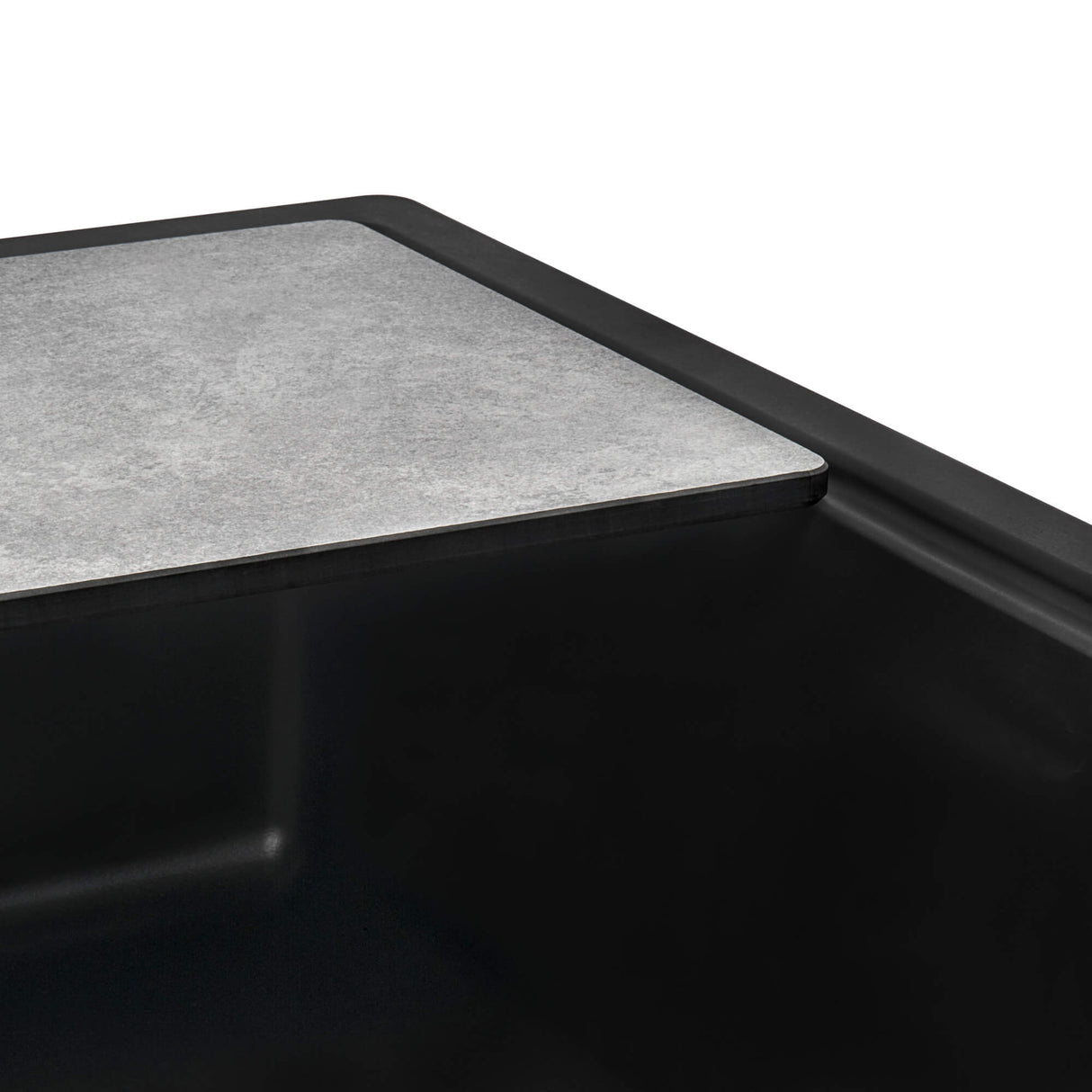 Ruvati 33-inch Undermount Workstation Granite Composite Kitchen Sink Matte Black - RVG2302BK