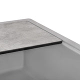 Ruvati 33-inch Undermount Workstation Granite Composite Kitchen Sink Silver Gray - RVG2302GR