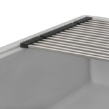 Ruvati 33-inch Undermount Workstation Granite Composite Kitchen Sink Silver Gray - RVG2302GR