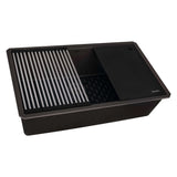 Ruvati 33-inch Granite Composite Undermount Workstation Kitchen Sink Espresso - RVG2306ES