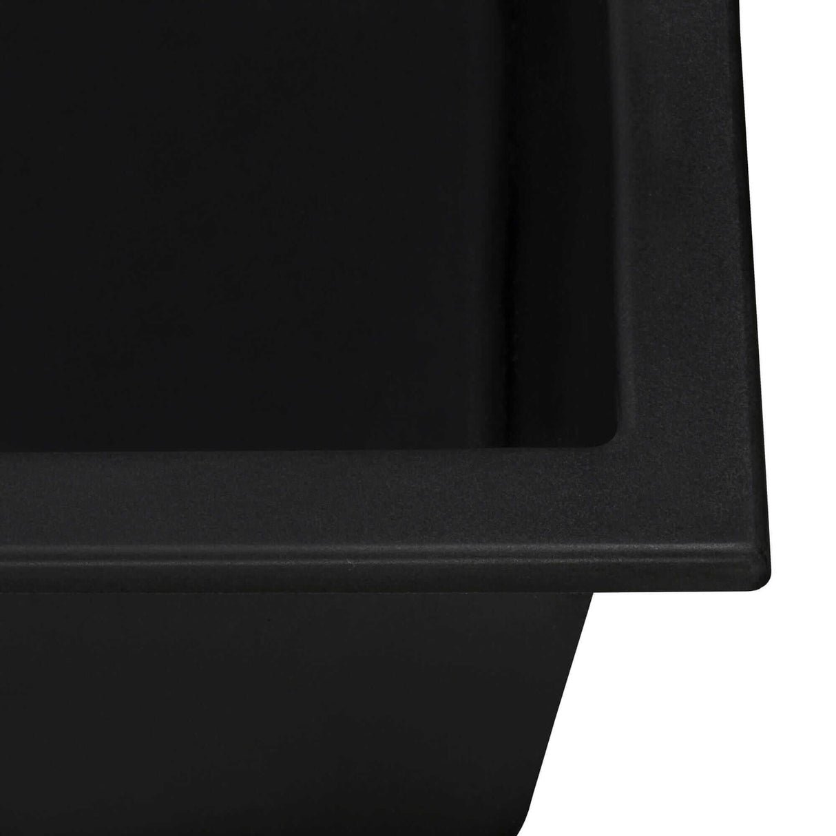 Ruvati 18 x 20 inch epiGranite Drop-in Topmount Granite Composite Single Bowl Wet Bar Prep Sink - Midnight Black - RVG1018BK