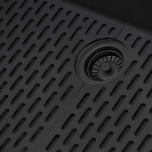 Ruvati 33-inch epiRock Workstation Charcoal Black Undermount Kitchen Sink - RVG2325CK