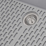 Ruvati 33 x 19 inch Granite Composite Undermount Double Bowl Low Divide Kitchen Sink - Silver Gray - RVG2385GR