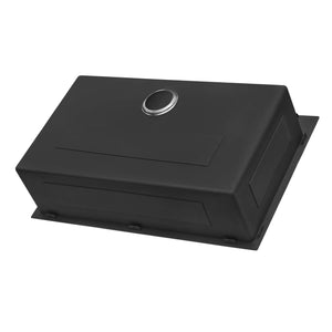 Ruvati 33 x 22 inch Gunmetal Black Stainless Steel Drop-in Topmount Kitchen Sink 16 Gauge Single Bowl - RVH5005BL