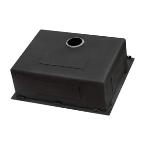 Ruvati 25 inch Gunmetal Black Stainless Steel Drop-in Topmount Kitchen Sink Single Bowl - RVH5007BL