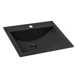 Ruvati 21 x 17 inch Gunmetal Black Drop-in Topmount Bathroom Sink Stainless Steel - RVH5110BL