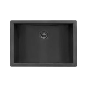 Ruvati 16 x 13 inch Gunmetal Black Undermount Bathroom Sink Stainless Steel - RVH6106BL