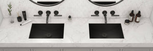 Ruvati 16 x 13 inch Gunmetal Black Undermount Bathroom Sink Stainless Steel - RVH6106BL