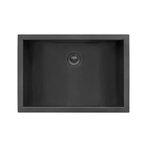 Ruvati 16 x 11 inch Gunmetal Black Undermount Bathroom Sink Stainless Steel - RVH6107BL