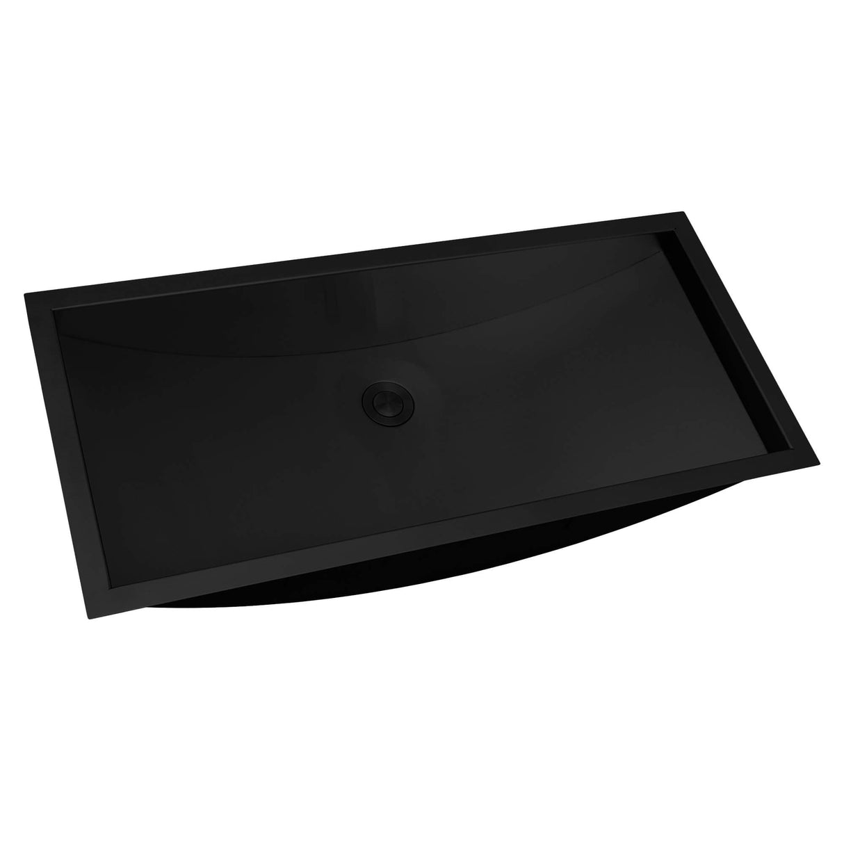 Ruvati 30 x 14 inch Gunmetal Black Stainless Steel Rectangular Bathroom Sink Undermount - RVH6120BL