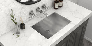 Ruvati 30 x 14 inch Brushed Stainless Steel Rectangular Bathroom Sink Undermount - RVH6120ST