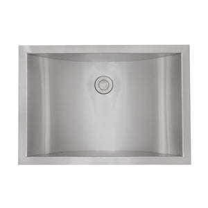 Ruvati 20 x 14 inch Semi-Recessed Drop-in Topmount Brushed Stainless Steel Rectangular Bathroom Sink - RVH6211ST
