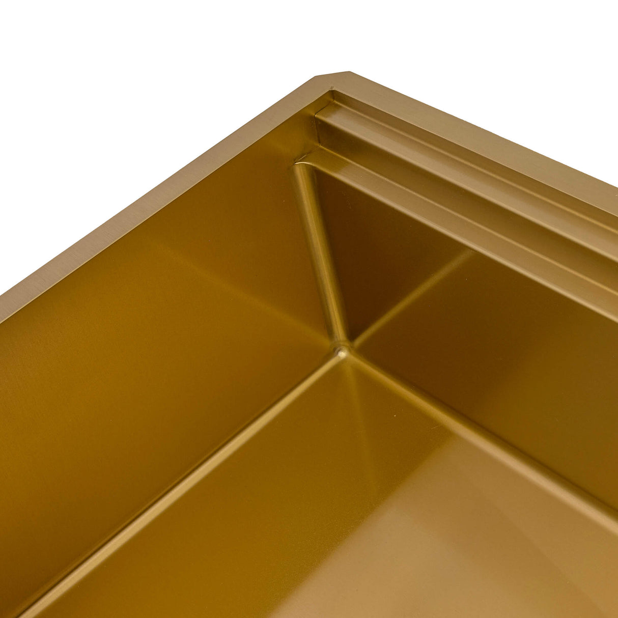 Ruvati 45-inch Polished Brass Matte Gold Stainless Steel Workstation Two-Tiered Ledge Undermount Kitchen Sink - RVH6333GG