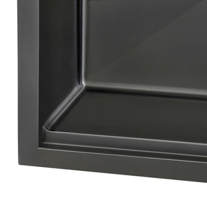 Ruvati 30-inch Gunmetal Black Stainless Steel Workstation Undermount Kitchen Sink Single Bowl - RVH6530BL
