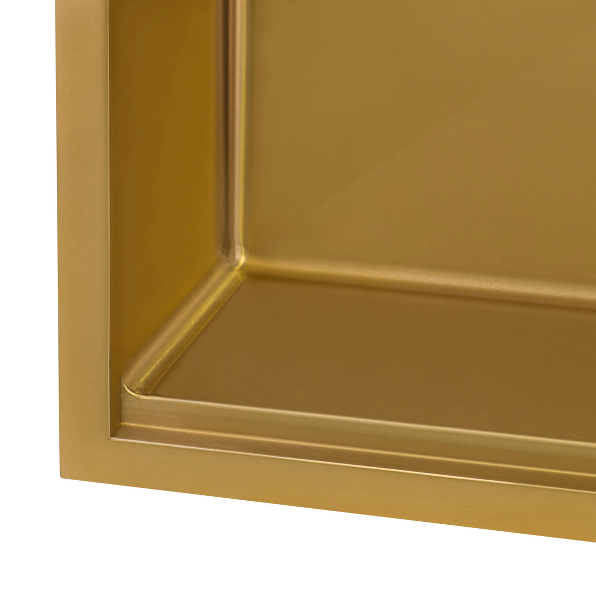 Ruvati 33 inch Polished Brass Matte Gold Workstation Undermount Kitchen Sink Single Bowl - RVH6533GG