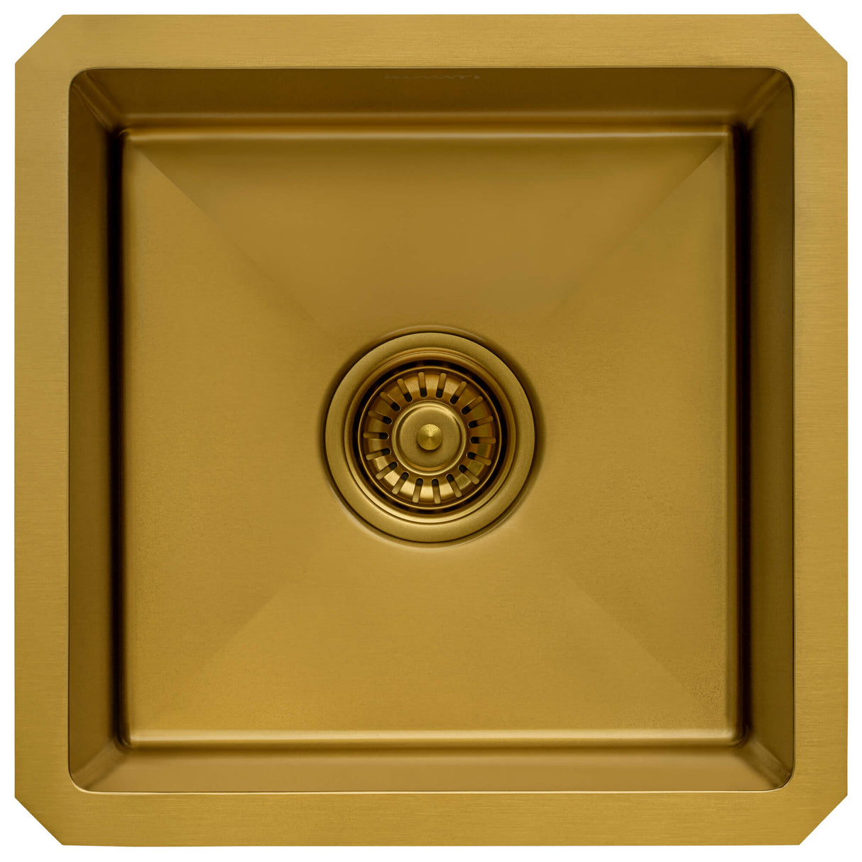 Ruvati 15-inch Polished Brass Matte Gold Stainless Steel Undermount Bar Prep 16 Gauge Kitchen Sink - RVH7015GG