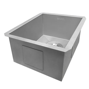 Ruvati 14-inch Undermount 16 Gauge Zero Radius Bar Prep Kitchen Sink Stainless Steel Single Bowl - RVH7110