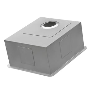 Ruvati 13 x 15 inch Undermount 16 Gauge Zero Radius Bar Prep Kitchen Sink Stainless Steel Single Bowl - RVH7113