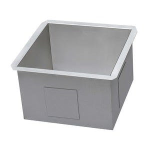 Ruvati 15 x 15 inch Undermount 16 Gauge Zero Radius Bar Prep Square Kitchen Sink Single Bowl - RVH7115