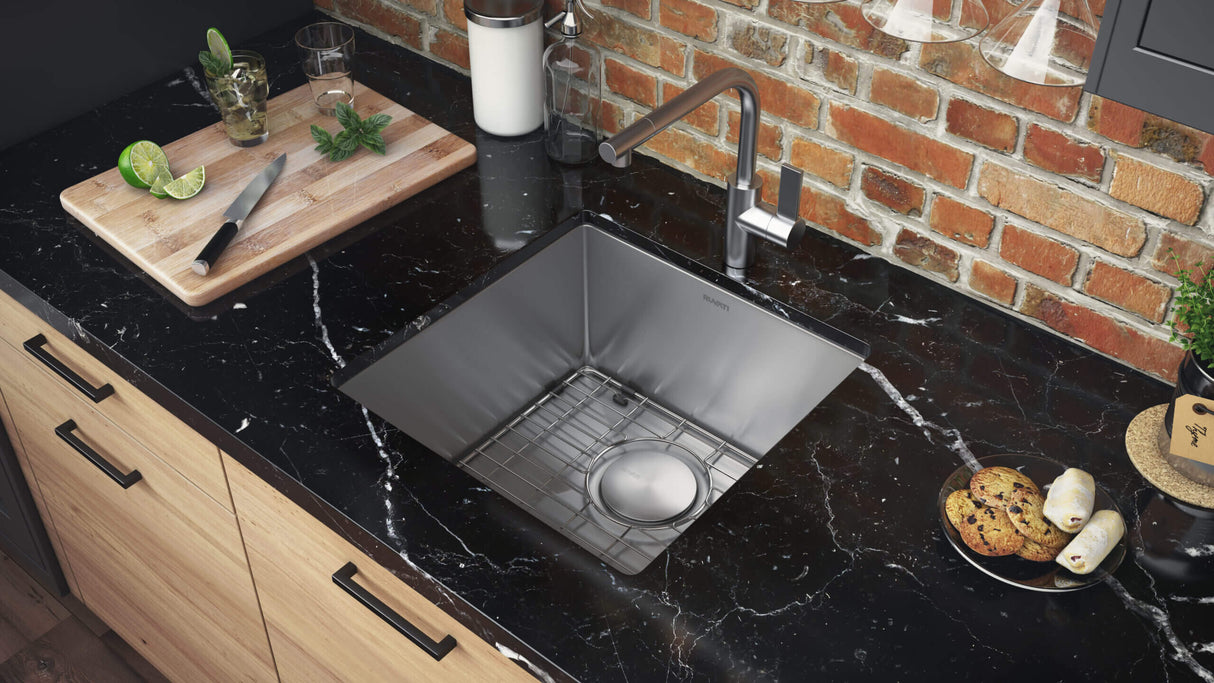 Ruvati 18 inch Undermount Bar Prep 16 Gauge Kitchen Sink Round Corners Stainless Steel Single Bowl - RVH7118