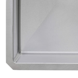 Ruvati 18 inch Undermount Bar Prep 16 Gauge Kitchen Sink Round Corners Stainless Steel Single Bowl - RVH7118