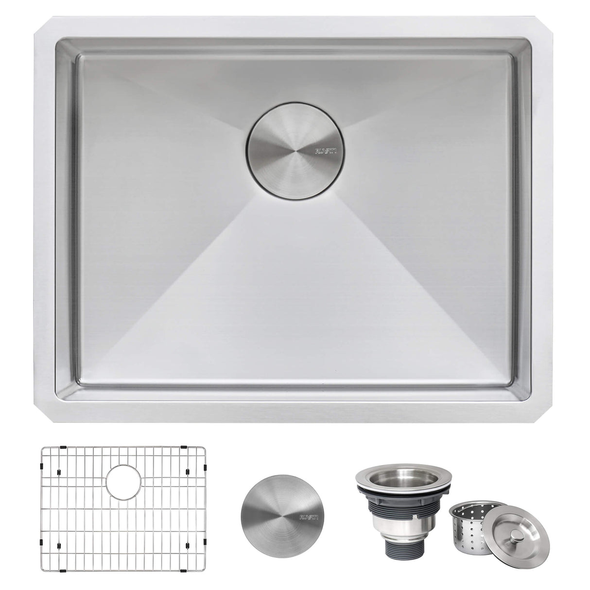 Ruvati 21-inch Undermount Stainless Steel Bar Prep Kitchen Sink 16 Gauge Rounded Corners Single Bowl - RVH7121