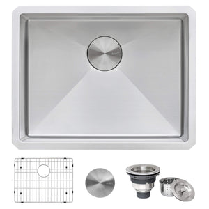 Ruvati 21-inch Undermount Stainless Steel Bar Prep Kitchen Sink 16 Gauge Rounded Corners Single Bowl - RVH7121
