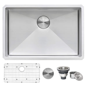 Ruvati 28-inch Undermount 16 Gauge Stainless Steel Kitchen Sink Rounded Corners Single Bowl - RVH7250
