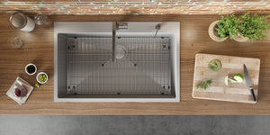 Ruvati 33 x 22 inch Drop-in 16 Gauge Stainless Steel Rounded Corners Topmount Kitchen Sink Single Bowl - RVH8005