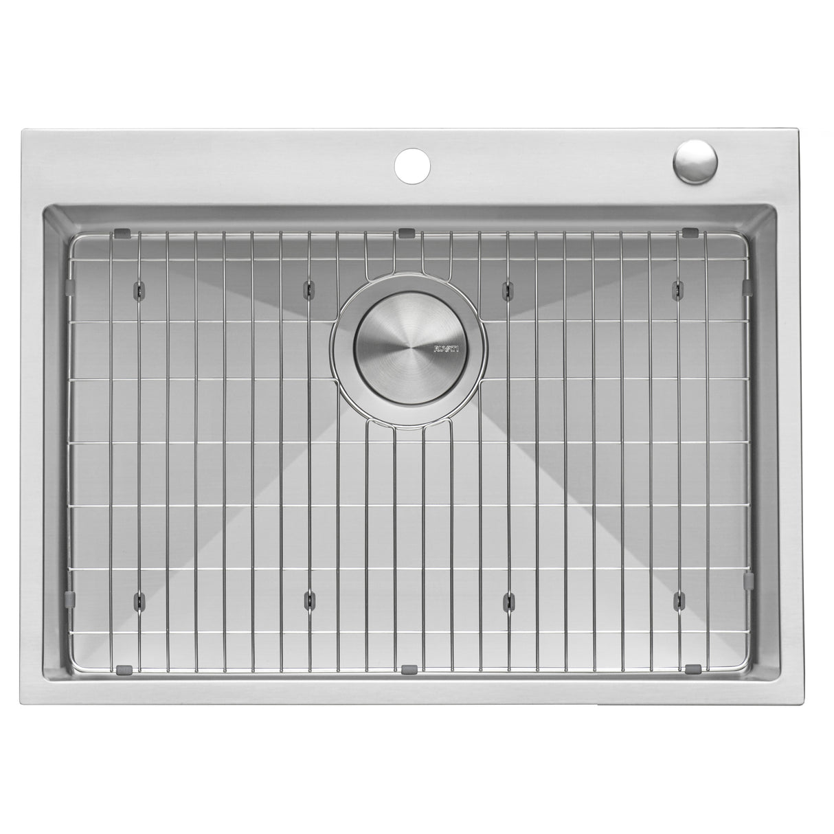 Ruvati 30 x 22 inch Drop-in Topmount 16 Gauge Stainless Steel Rounded Corners Kitchen Sink Single Bowl - RVH8009
