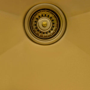 Ruvati 15 x 20 inch Polished Brass Matte Gold Stainless Steel Drop-in Topmount Bar Prep Sink Single Bowl - RVH8110GG