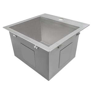 Ruvati 15 x 15 inch Drop-in Topmount Bar Prep Sink 16 Gauge Stainless Steel Single Bowl - RVH8115