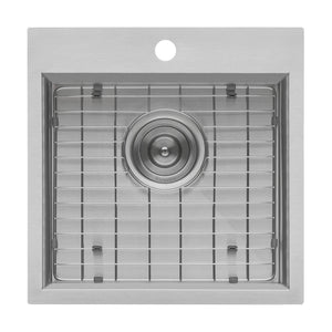 Ruvati 18 x 18 inch Drop-in Topmount Bar Prep Sink 16 Gauge Stainless Steel Single Bowl - RVH8118