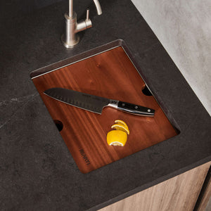 Ruvati 15" Workstation Bar Prep Sink Ledge Undermount 16 Gauge Stainless Steel Single Bowl - RVH8304