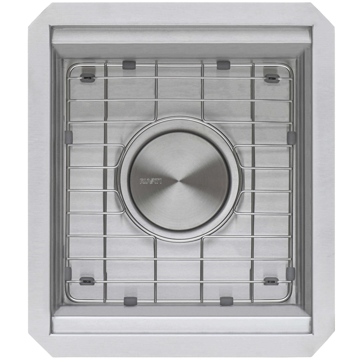 Ruvati 13 inch Workstation Bar Prep Sink with Cover Undermount 16 Gauge Stainless Steel Single Bowl - RVH8316