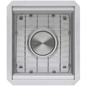 Ruvati 13 inch Workstation Bar Prep Sink with Cover Undermount 16 Gauge Stainless Steel Single Bowl - RVH8316