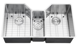 Ruvati 35" Triple Bowl Undermount 16 Gauge Stainless Steel Kitchen Sink - RVH8500