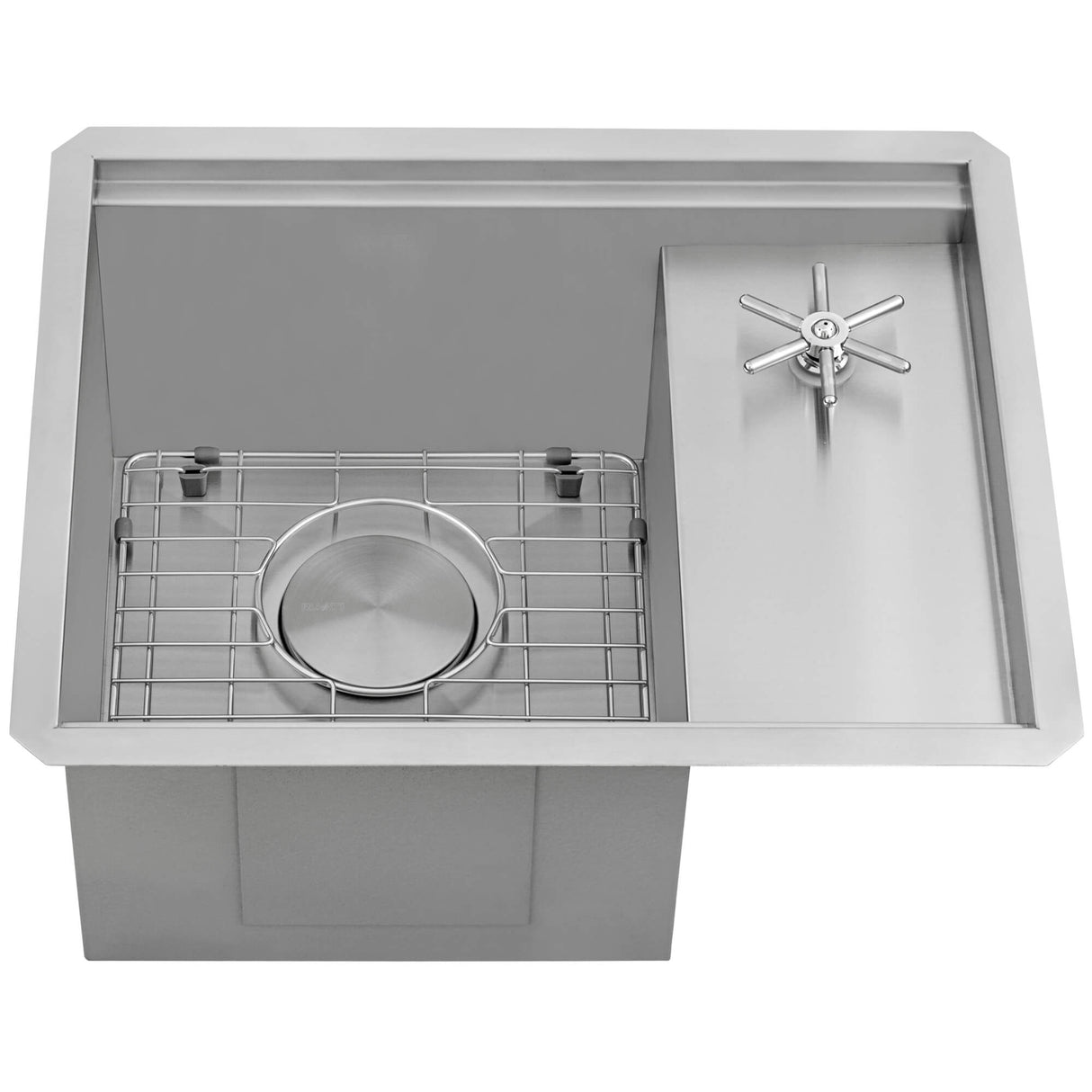 Ruvati Glass Rinser Sink 22 inch Workstation for Wet Bar Bottle Washer Undermount - RVH8542ST