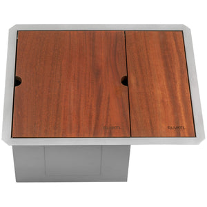 Ruvati Glass Rinser Sink 22 inch Workstation for Wet Bar Bottle Washer Undermount - RVH8542ST