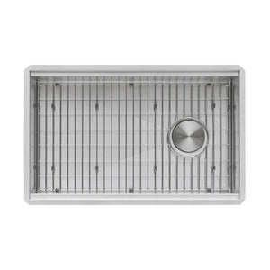 Ruvati 27-inch Workstation Slope Bottom Offset Drain Undermount 16 Gauge Kitchen Sink - RVH8570
