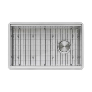 Ruvati 33-inch Workstation Slope Bottom Offset Drain Undermount 16 Gauge Kitchen Sink - RVH8597
