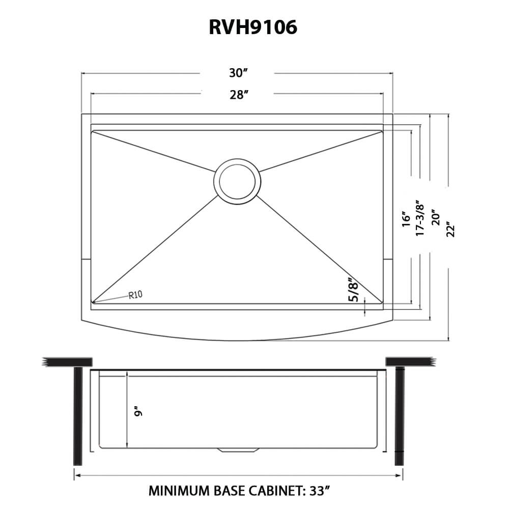 Ruvati 30-inch Matte Gold Workstation Apron-Front Brass Tone Stainless Steel Kitchen Sink - RVH9106GG